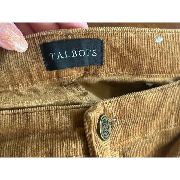 TALBOTS Women's Sz 16 WP Corduroy Jegging Pants Brown Pockets - Picture 4 of 8